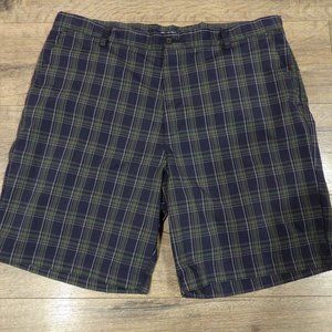 + Men's Chaps Golf 78 Shorts Size 40 Navy/Green Plaid (Anna)
